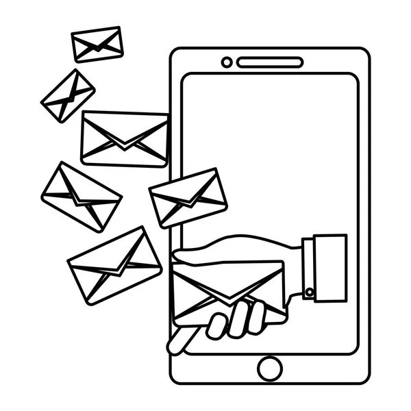 Imagem de ícones relacionados ao email —  Vetores de Stock