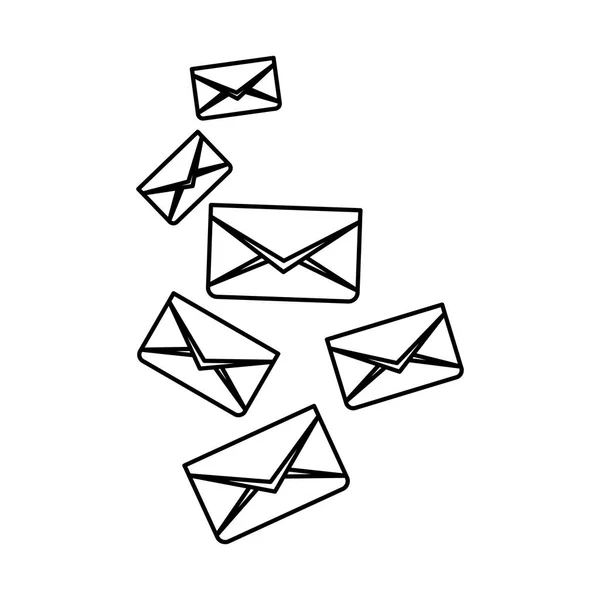 Message enveloppe mail icône image — Image vectorielle