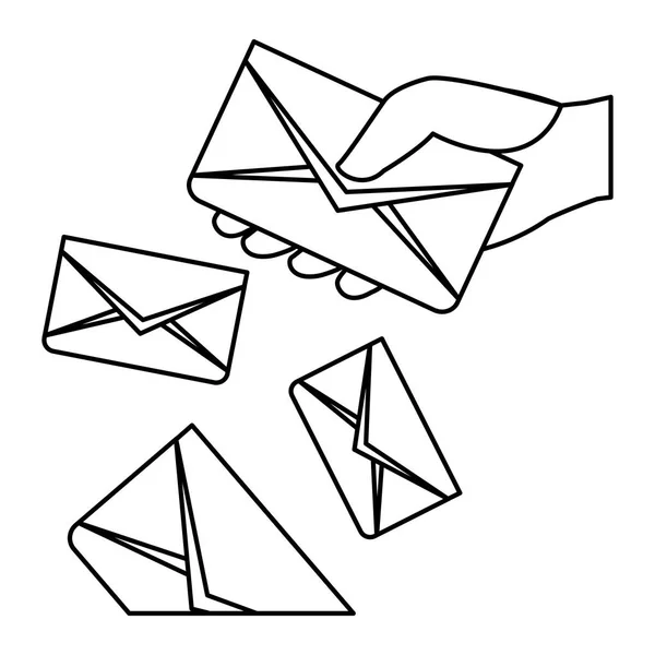 Bericht envelop mail pictogramafbeelding — Stockvector