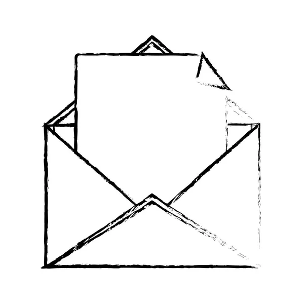 Bericht envelop mail pictogramafbeelding — Stockvector