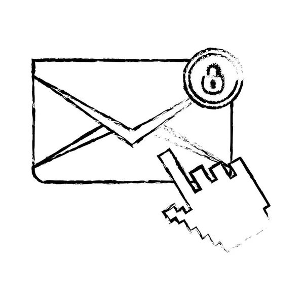 E-Mail bezogene Symbole Bild — Stockvektor