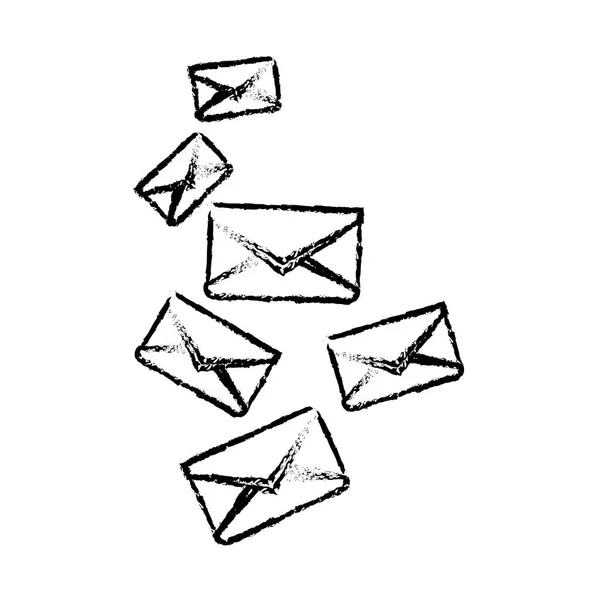 Message enveloppe mail icône image — Image vectorielle