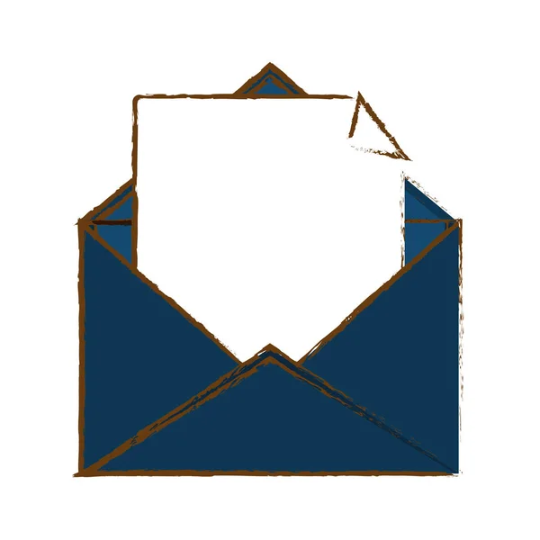 Mensaje sobre imagen de icono de correo — Vector de stock