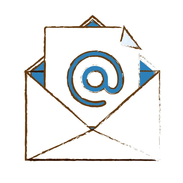 Imagen de iconos relacionados con correo electrónico — Vector de stock