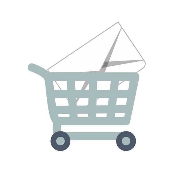 Shopping cart ikonbild — Stock vektor