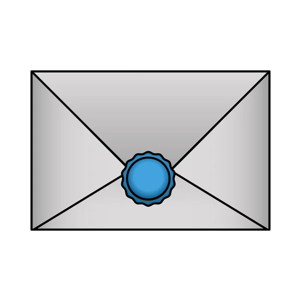 Bericht envelop mail pictogramafbeelding — Stockvector