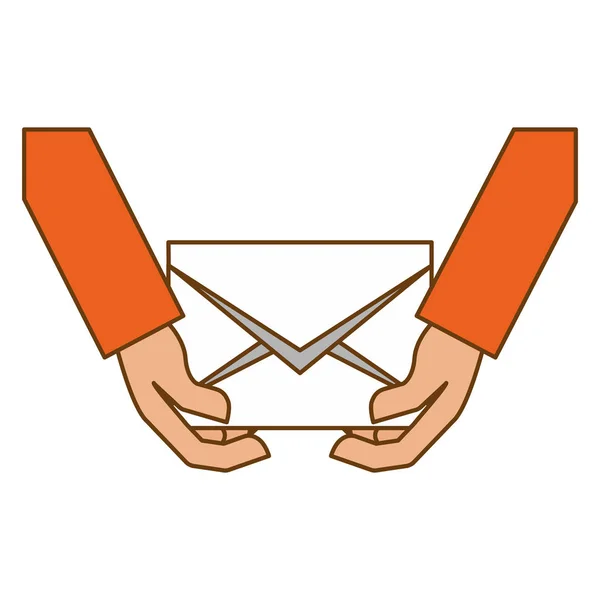 Mensaje sobre imagen de icono de correo — Vector de stock