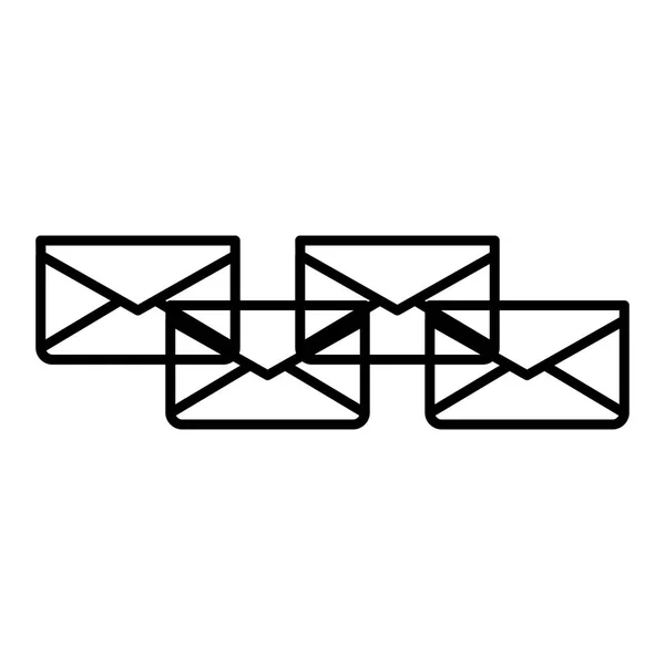 Изображение пиктограммы конверта сообщения — стоковый вектор