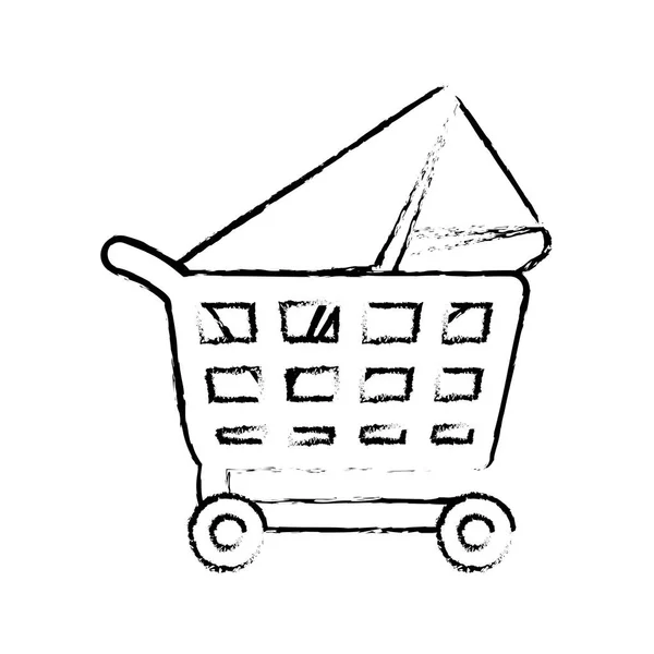 Icono de carrito de compras imagen — Vector de stock