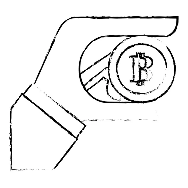 अक्षर बी पैसे से संबंधित प्रतीक छवि के साथ सिक्का — स्टॉक वेक्टर