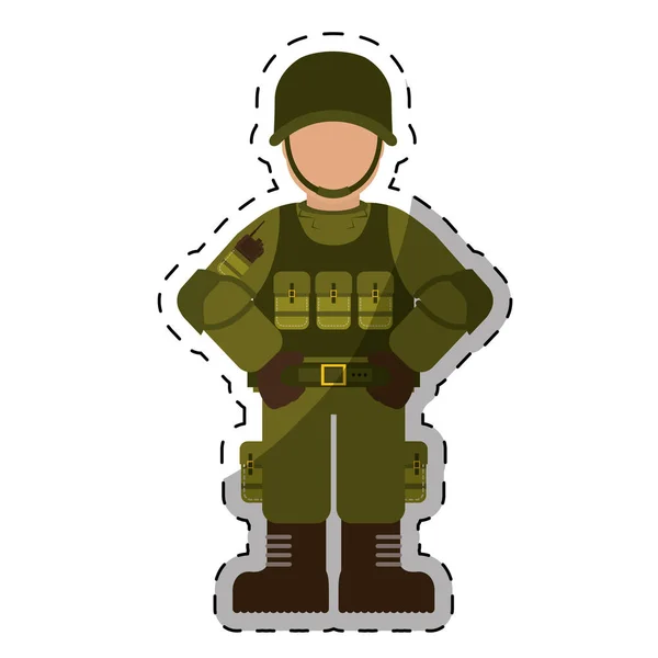 Ejército iconos relacionados imagen — Vector de stock