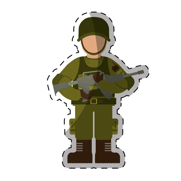 Ejército iconos relacionados imagen — Vector de stock