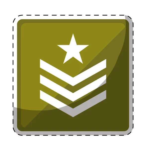 Immagine delle icone relative all'esercito — Vettoriale Stock