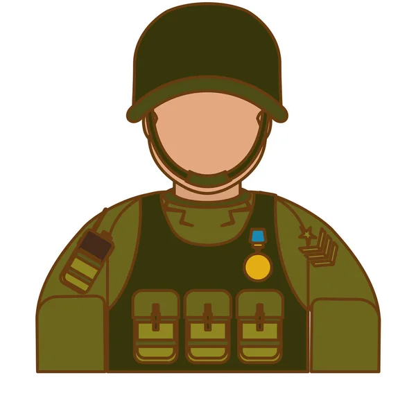 Ejército iconos relacionados imagen — Vector de stock