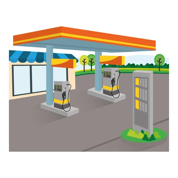 Imagem de ícones relacionados à gasolina ou indústria petrolífera —  Vetores de Stock