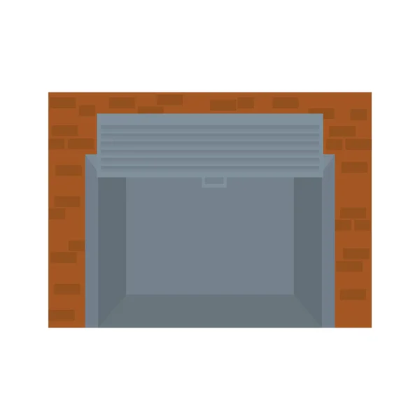 Imagen de icono de puerta de garaje abierto — Vector de stock