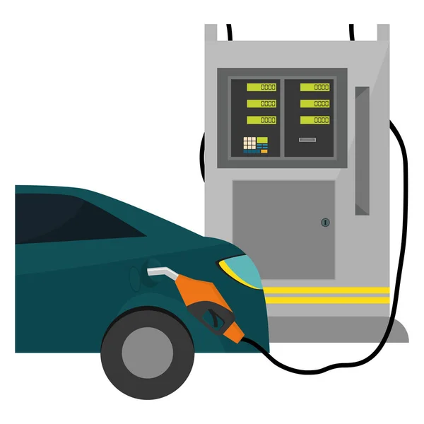 Benzină sau industria petrolieră icoane legate de imagine — Vector de stoc