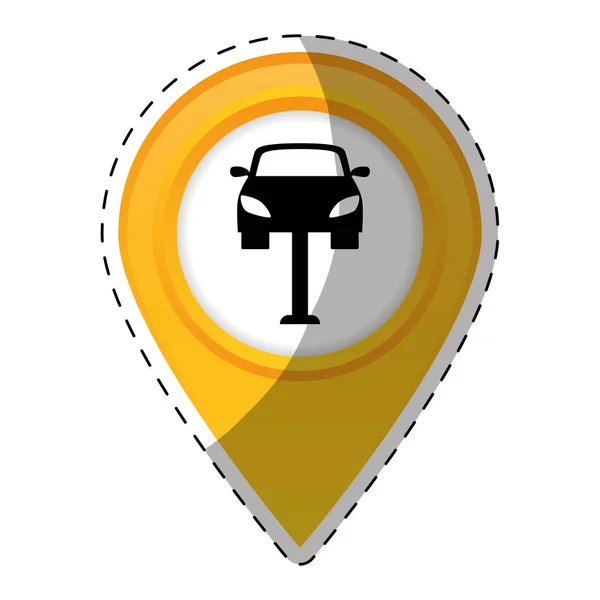 Immagine icone relative officina auto — Vettoriale Stock