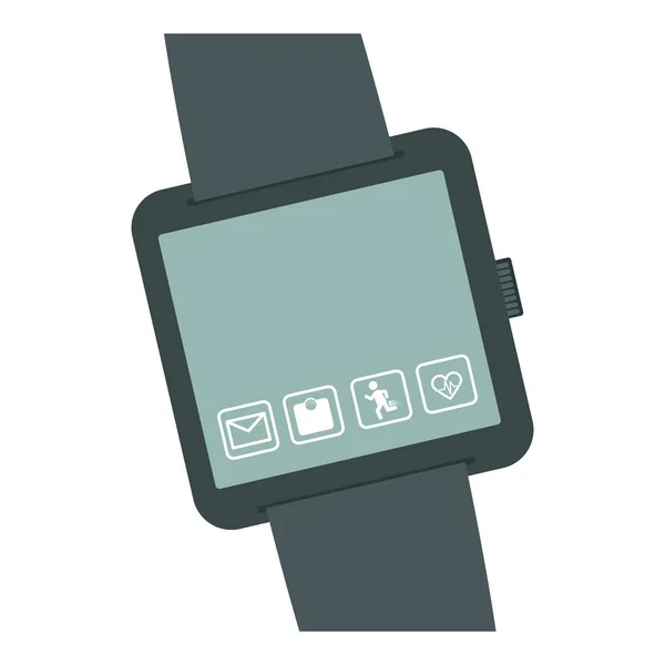 SmartWatch gomb thumbnail ikon képe — Stock Vector