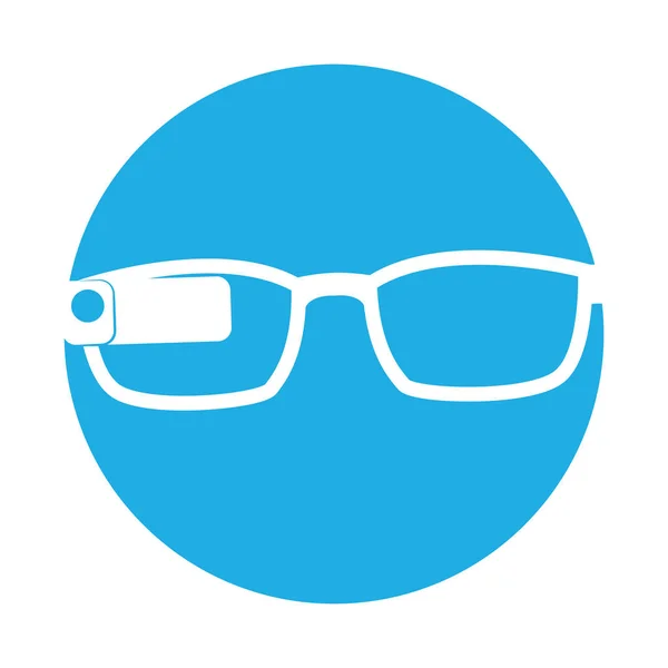 Óculos inteligentes ícone imagem — Vetor de Stock