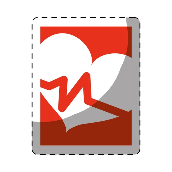 Cardiogramma cardiaco immagine icona della salute — Vettoriale Stock