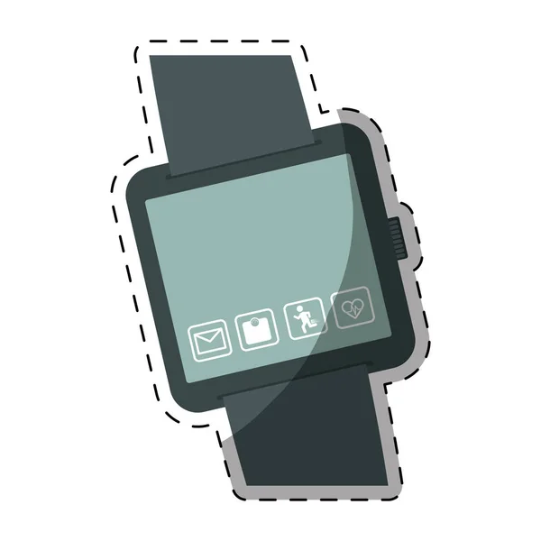 Smartwatch botão imagem ícone de miniatura — Vetor de Stock