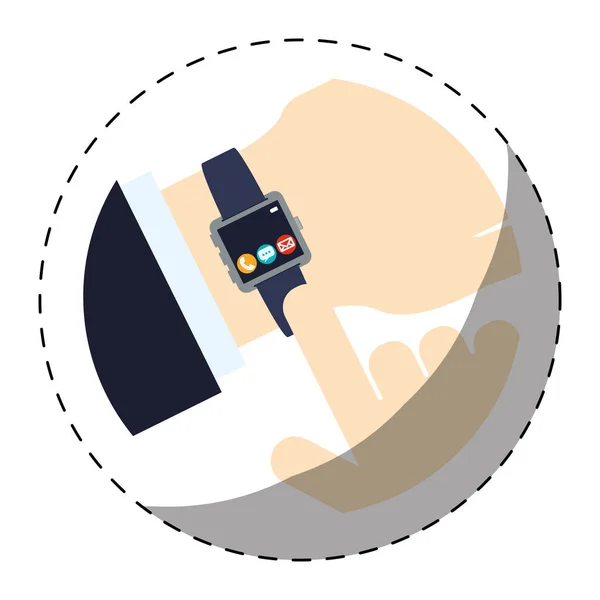 Smartwatch button thumbnail icon image — Stock Vector