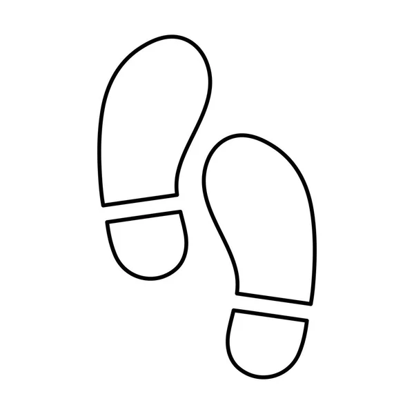 Obrázek ikony noha kroky — Stockový vektor