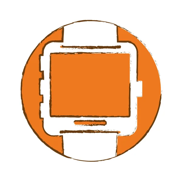 Immagine icona smartwatch gadget — Vettoriale Stock