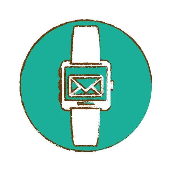 Smartwatch imagen icono gadget — Vector de stock