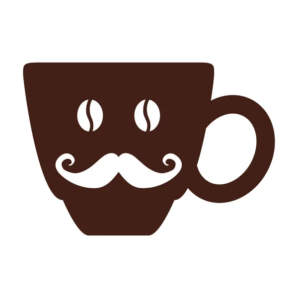 Kaffee bezogene Symbole Bild — Stockvektor