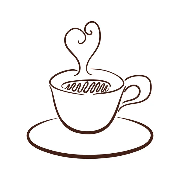 Imagen de iconos relacionados con café — Vector de stock