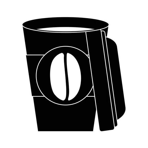 Kaffee bezogene Symbole Bild — Stockvektor