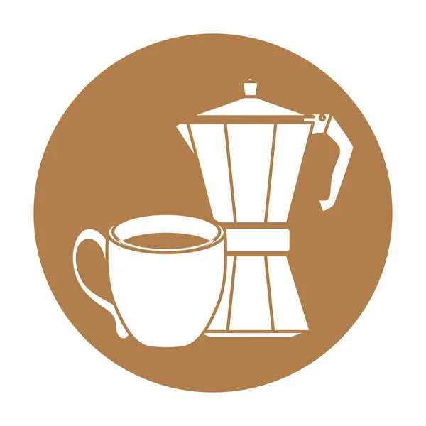 Kahve ilgili simgeler resim — Stok Vektör