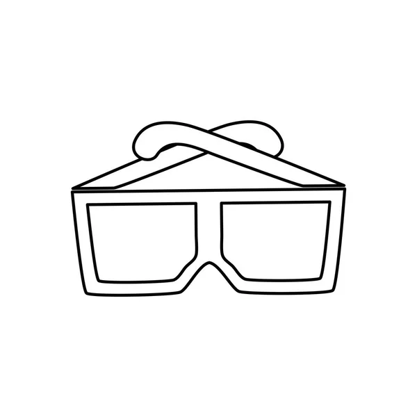 Cinema 3D occhiali — Vettoriale Stock