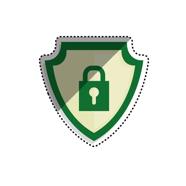 Padlock security symbol — Stock Vector