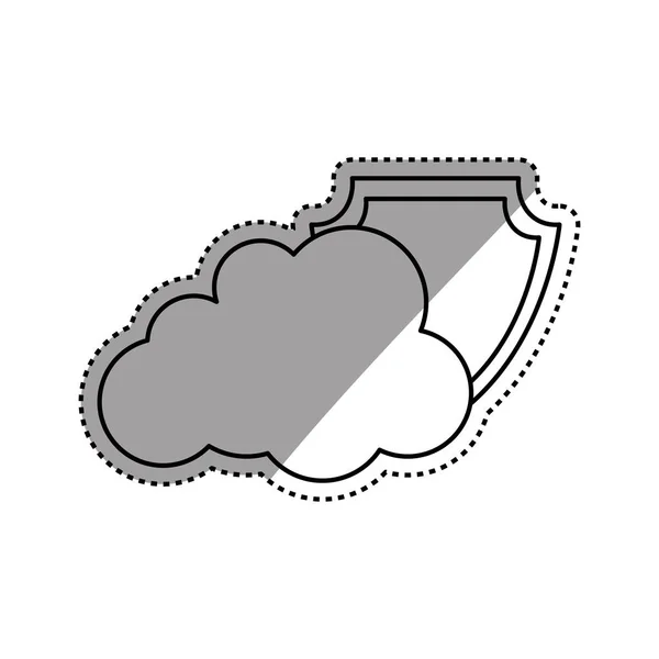 Sicherheitssystem Cloud Computing — Stockvektor