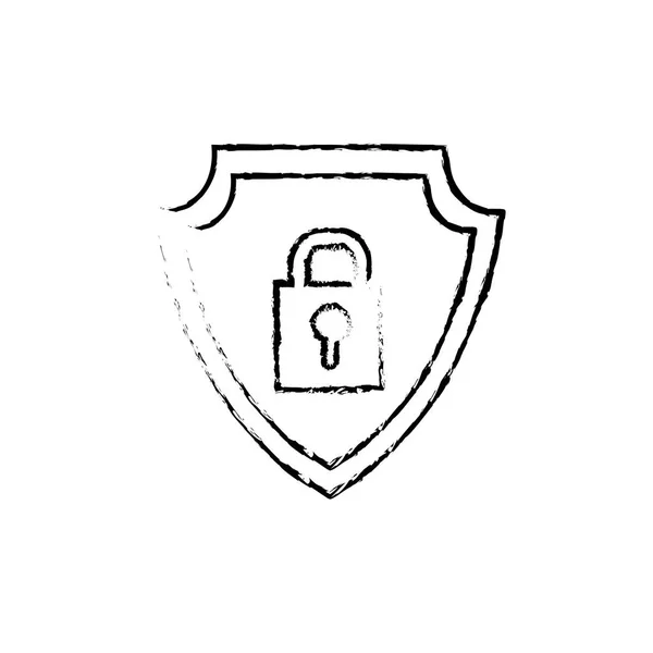 Cadenas symbole de sécurité — Image vectorielle