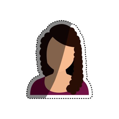 Kadın yüzü olmayan kafa