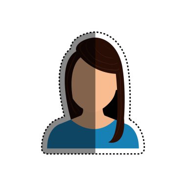 Kadın yüzü olmayan kafa