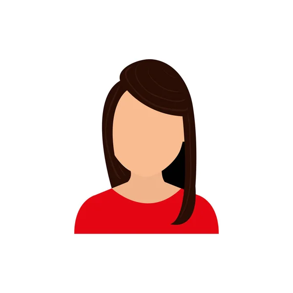 Profil de femme sans visage — Image vectorielle
