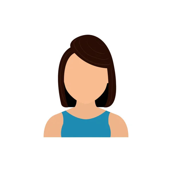 Perfil sin rostro de mujer — Vector de stock