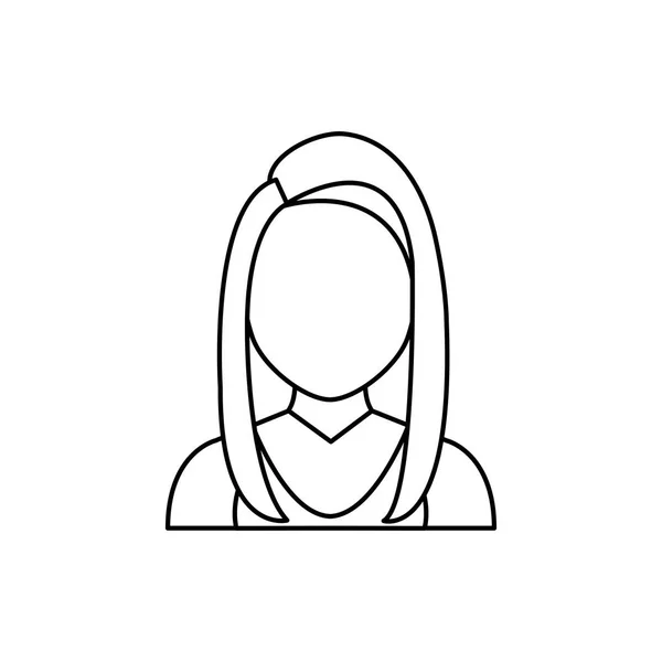 Woman faceless profile — Stock Vector