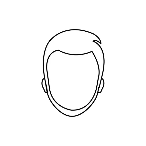 Człowiek bez twarzy głowy — Wektor stockowy