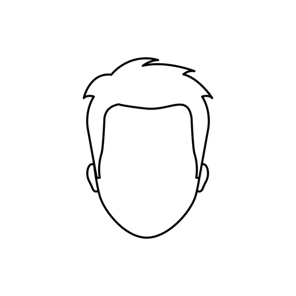 Muž bez tváře hlava — Stockový vektor