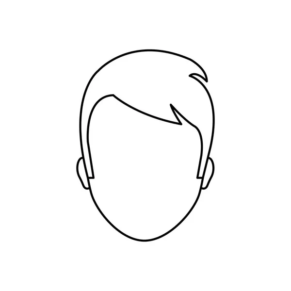 Man faceless head — Stock Vector