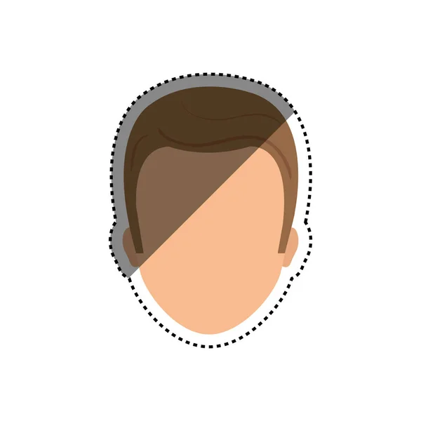 Hombre cabeza sin rostro — Vector de stock