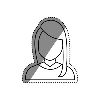 Kadın yüzü olmayan kafa