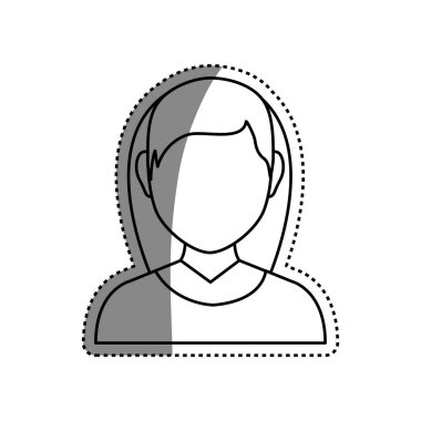 Kadın yüzü olmayan kafa