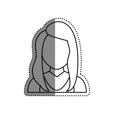 Kadın yüzü olmayan kafa